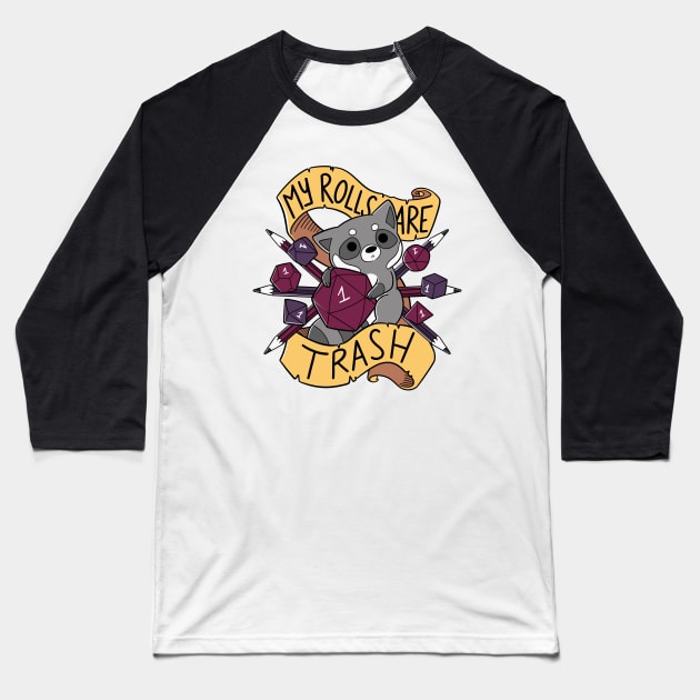 RPG Raccoon Baseball T-Shirt by TaylorRoss1